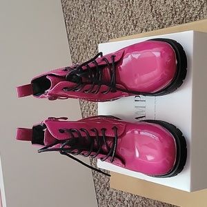 Pink combat boots size 9 toddler